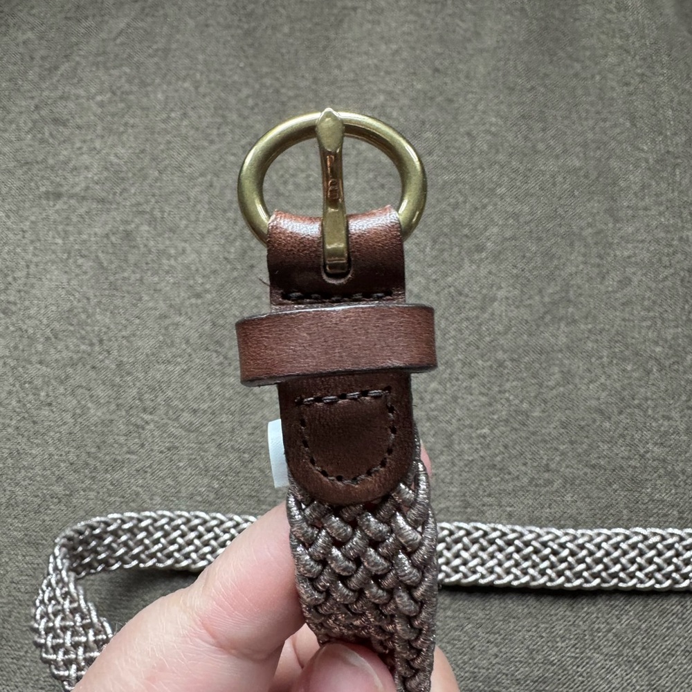 Women's Brown Woven Belt